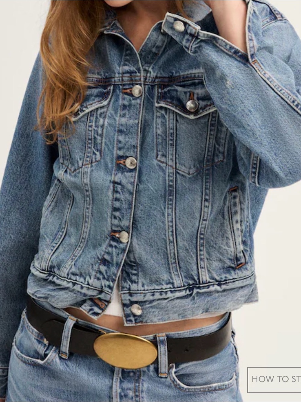 Madewell Distressed Light Blue Trucker Denim Jacket - Faded Blue Jean Style